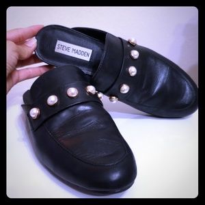 Steve madden Leather Pearl Mules